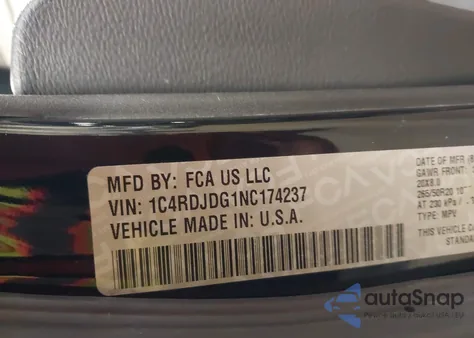 2022 Dodge Durango Gt Awd from USA, damaged, VIN 1C4RDJDG1NC174237